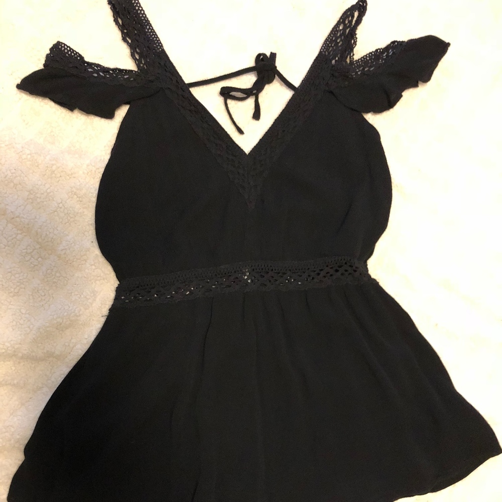F21 Black Romper